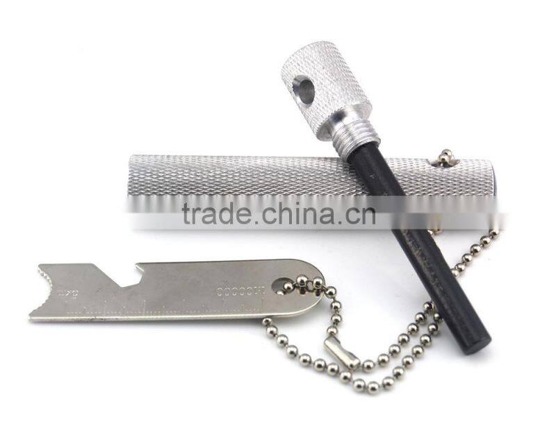 2015 hot Amazon five-star fire starter with camposs and bottle oppener