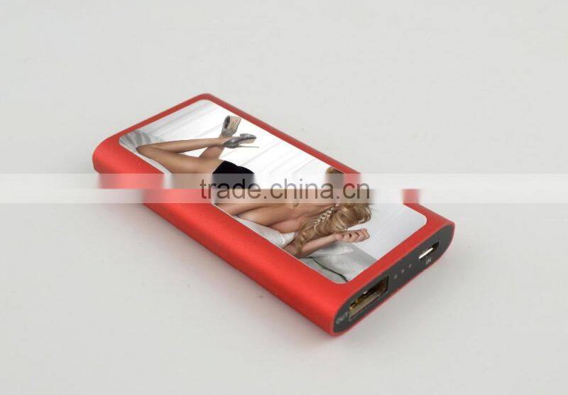 mini metal slim power bank with company logo print service best price on Alibaba golden supplier