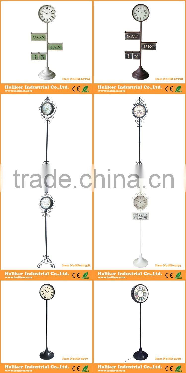 Calendar display floor standing clock for store door decoration