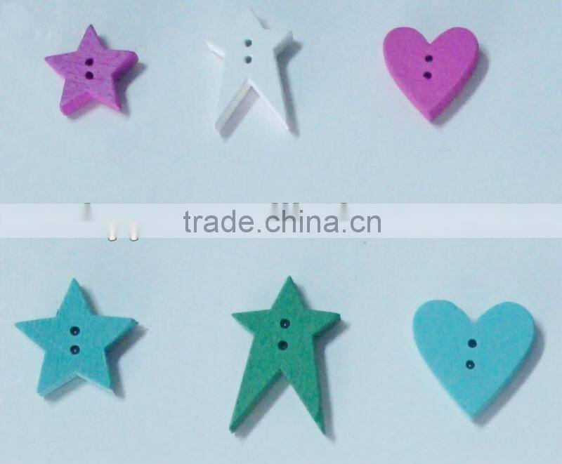 Color Wood Buttons