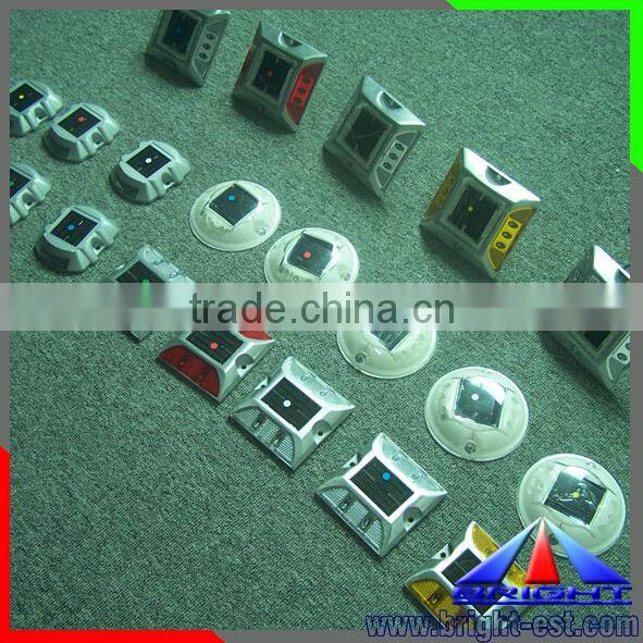 6 solar led road stud single side color, solar cat eyes, solar pavement markers