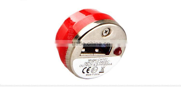 Bullet Single USB Mini Car Charger For Smart Phone