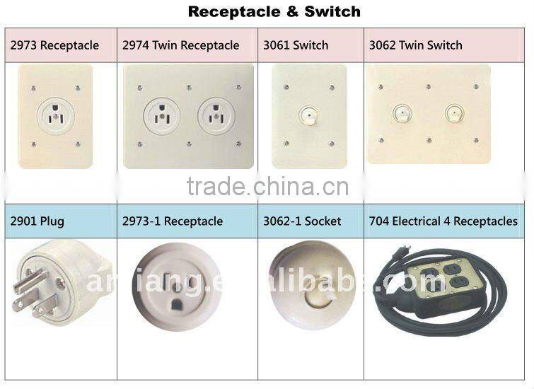 Flush Toggle Double wall Switch and socket