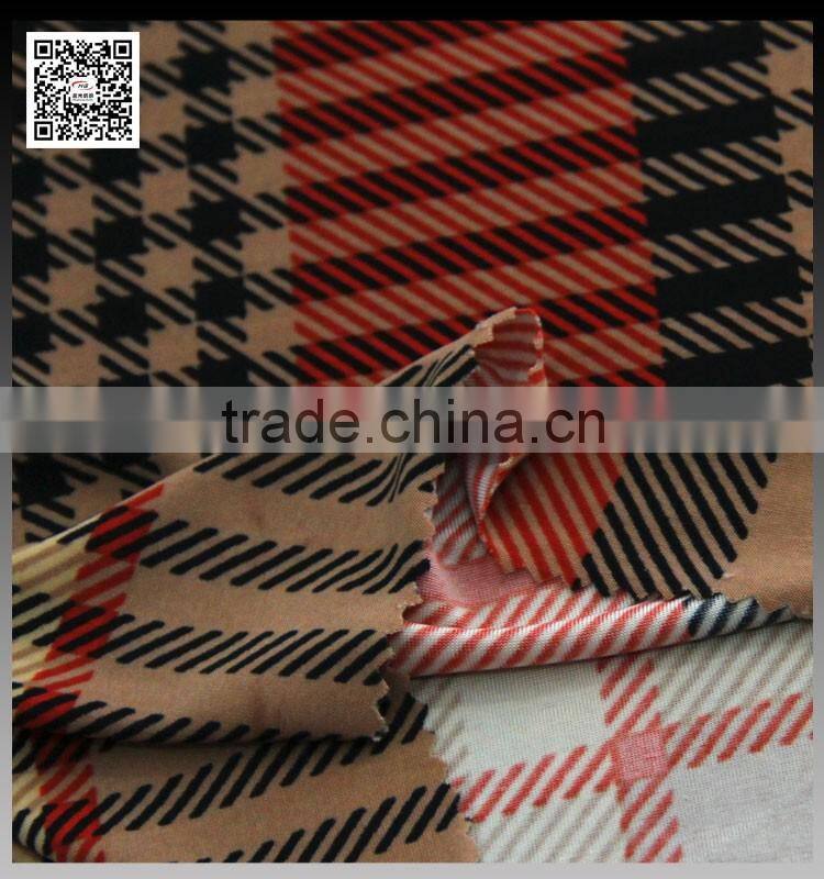 Old lady's printed 4 way spandex polyester knitted fabric