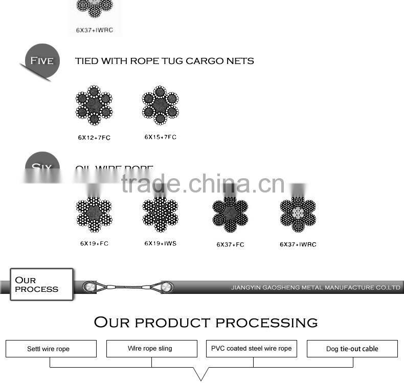 7*19 Light safety Compact Steel wire rope