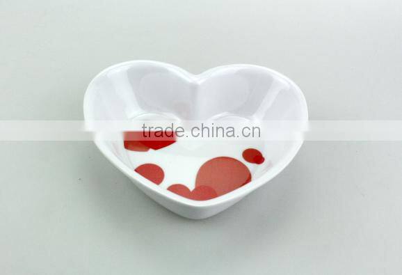 Popular different type melamine love heart sweet tea cup