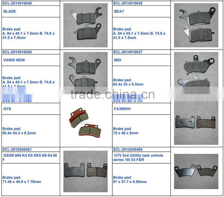 SCL-2012030002 cheap ATV motor bike parts motorcycle brake pad