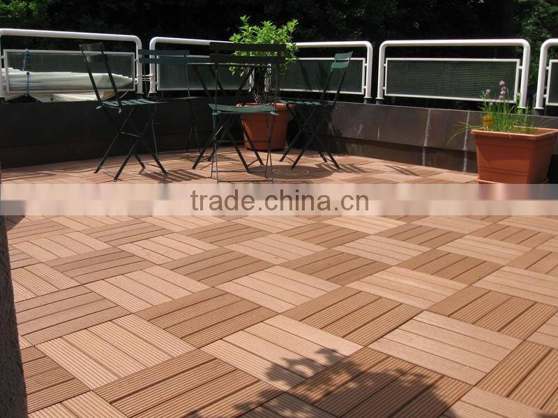 Durable and easy-install wpc diy tiles, anti-slip diy deck.