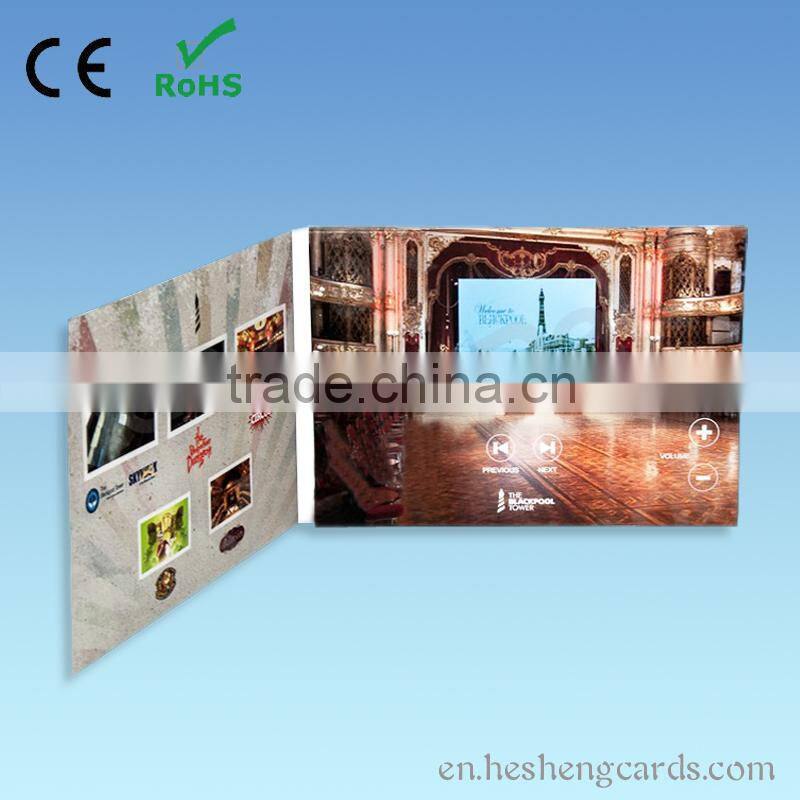 paper folding greeting card with lcd