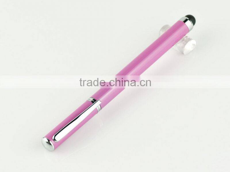 Metal 2 IN 1 Stylus Touch Screen Pen For iPhone iPad iPod Samsung HTC TC-TS005
