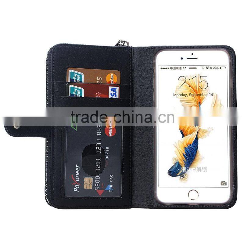 Weave PU Leather Wallet Mobile Phone Cover For Iphone 6Plus