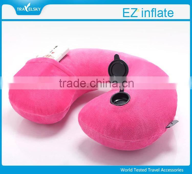 13406 EZ Comfort Inflatable Travel Message Neck Pillow