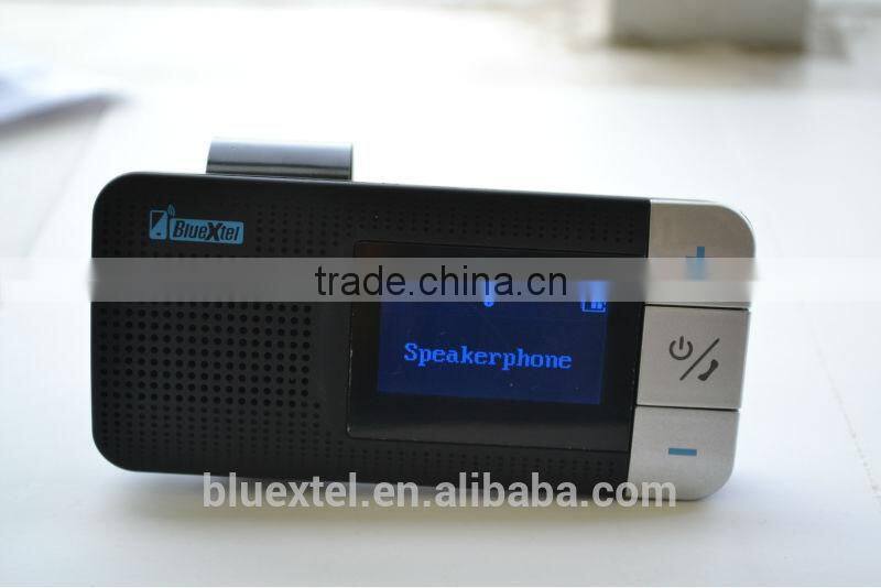 China wholesale high quality LCD display handsfree wireless bluetooth car kit with BQB RoHS CE FCC