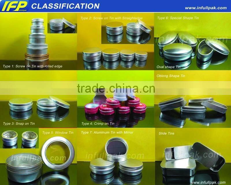 30g, 50g, 80g, 100g, 120g Decorative Metal Sweet or Candy Tin box