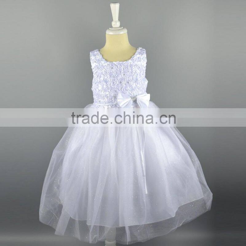 New Fashion Designer One Piece Party Lace Sleeveless Baby Dress Pictures Girl Dresses With Flower Wedding
