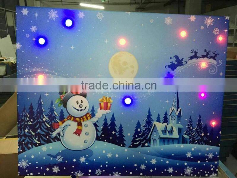 Custom Lighted Christmas Tree Led Canvas Wall Art Prints For Sale