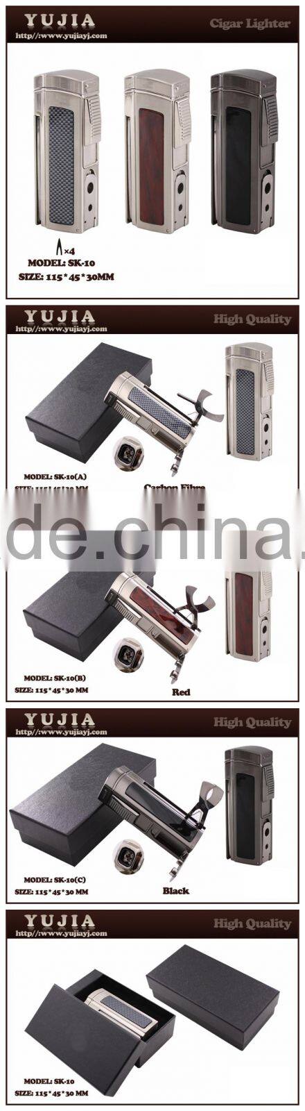 Smoking accessories wholesale Multi-fonction cigar lighter with cigar cutter and punch custom products