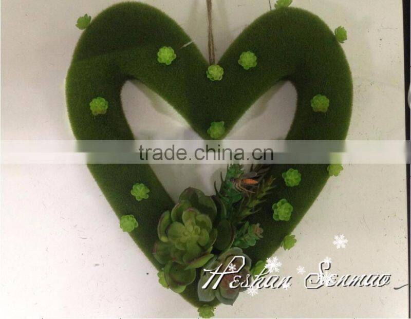 real touch artificial plastic plants succulent plants and flowers christmas wreath for wall door decoration