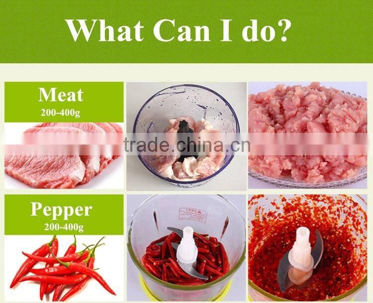 300-400W Hot Sale Household Double Blade Mini Plastic Electric Food Chopper