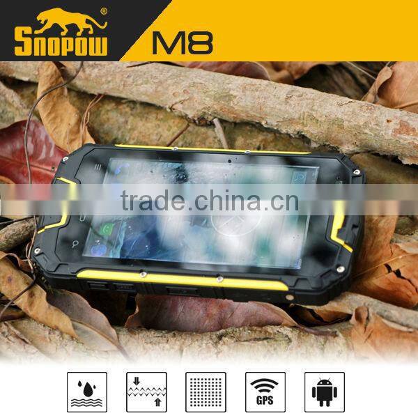 IP68 walkie talkie waterproof snopow M8 dual cpu 4 sim card mobile phone