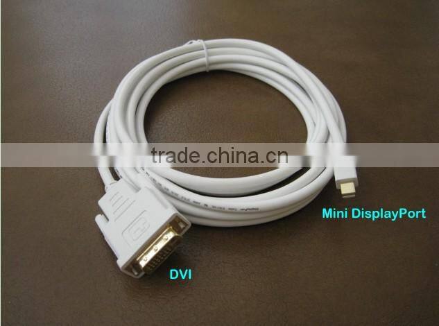 6Ft Thunderbolt Mini Display Port DP to DVI male Adapter Cable