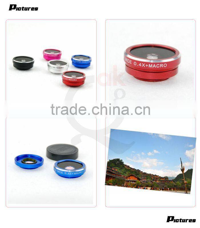 2 in1 camrea lens 0.4X Super Wide Angle+10X Macro Photo Lens Kit for iPhone Samsung