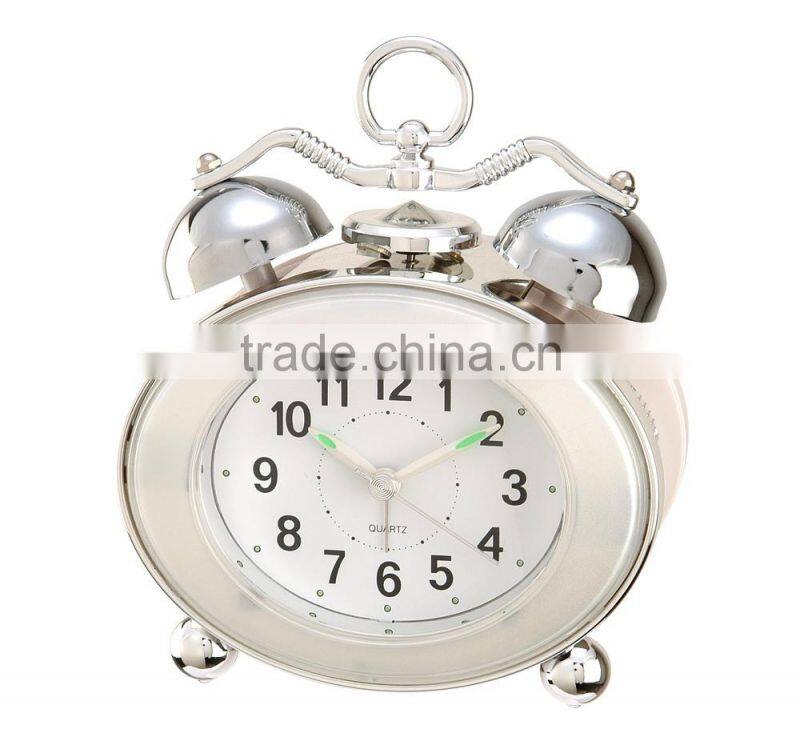 One big bell Snooze touch Light alarm clock hot sale