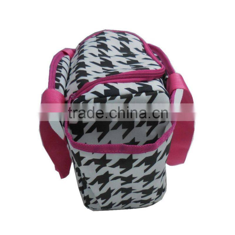 colorful eco-friendly nylon material insulated lunch cooler tote bag/picnic bag with handle/lanyard/strap, ladies handbag