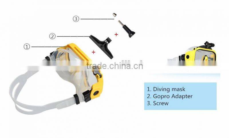 new arrival go pro accessories,detachable diving mask custom swim goggles