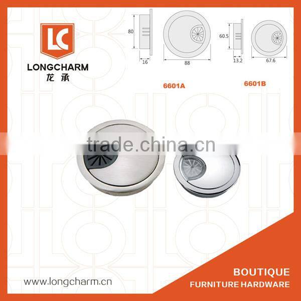 80mm 60mm cut-out metal desk cable grommet