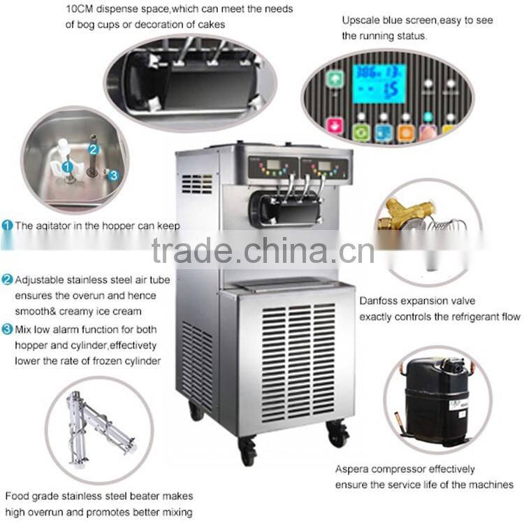 Compared to Carpigiani high quality big capacity soft serve ice cream machine