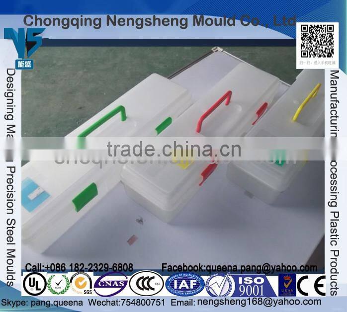 Colored Large plastic toolbox. 26 inch Retangular Storage Case Multi-Function Fishing Tackle Box