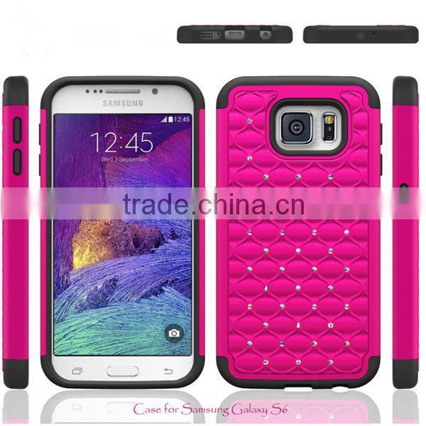 Full Star Bling Diamond Hybrid Defender case for samsung s6