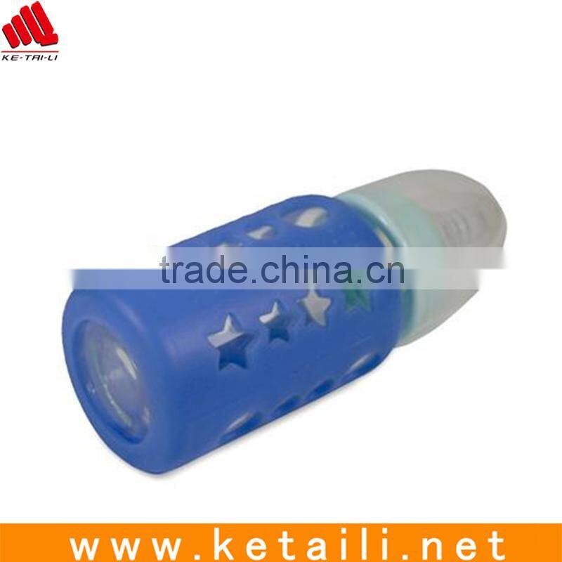 2016 Famous Glass Water Bottle Silicone Sleeve and Silicone Cap For Wholesale,BPA Free Glass water bottle with silicone sleeve