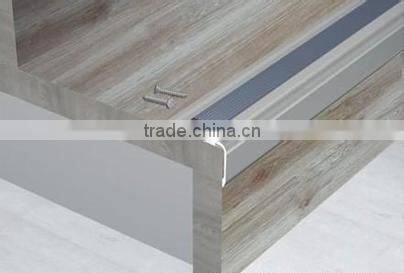 aluminum punched anodizing step nosing/laminate stair treads/laminate flooring stair step