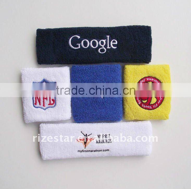 customized flag cotton terry wristband