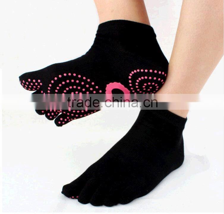 custom girl pilates yoga toe socks sport