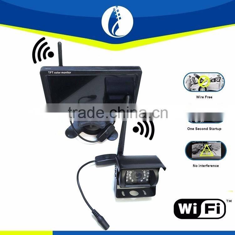 one second startup wifi reverse camera wireless camera monitor for truck with no interference