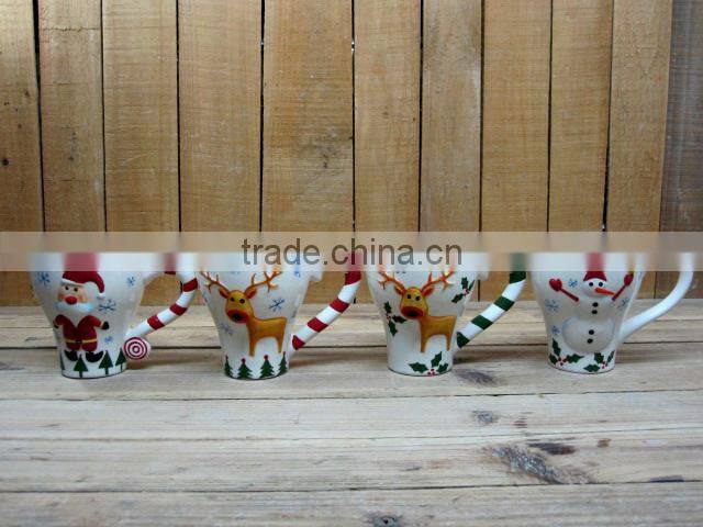 Manufacturing Handmade Ceramic Dolomite Snowman Food Containers Set with Wooden Stand