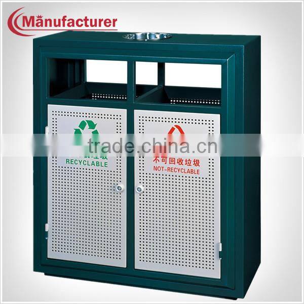 Outdoor Metal Wire Trash Bin/Garden Large Dustbin Type/Industrial Rubbish Bin