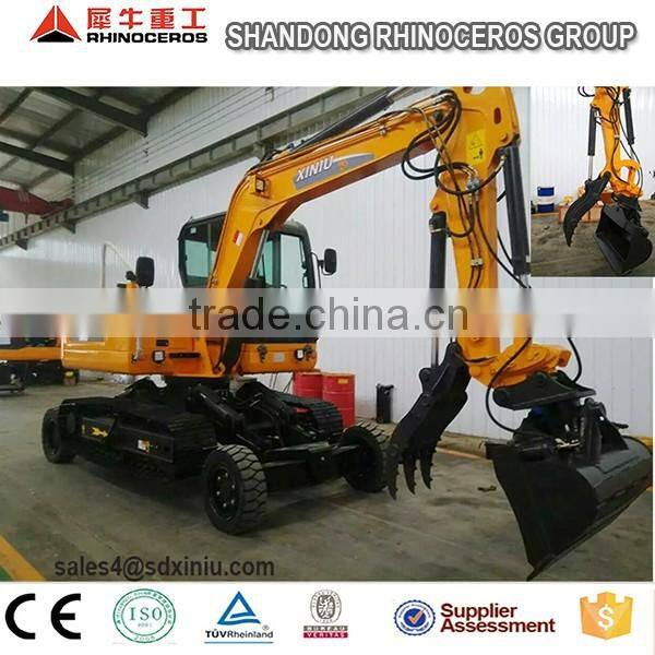 High quality&China Cheap 8 ton 0.25 m3 wheel excavator,crawler excavator with Yanmar1 engine