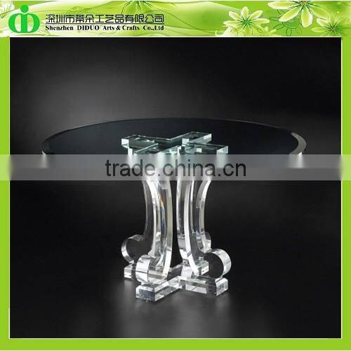 DDH-T130 Trade Assurance Clear Plexiglass Round Dining Table