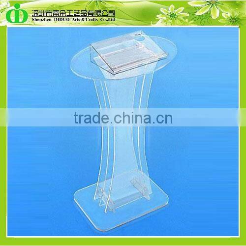 DDL-0091 Trade Assurance Modern Glass Pulpit Podiums