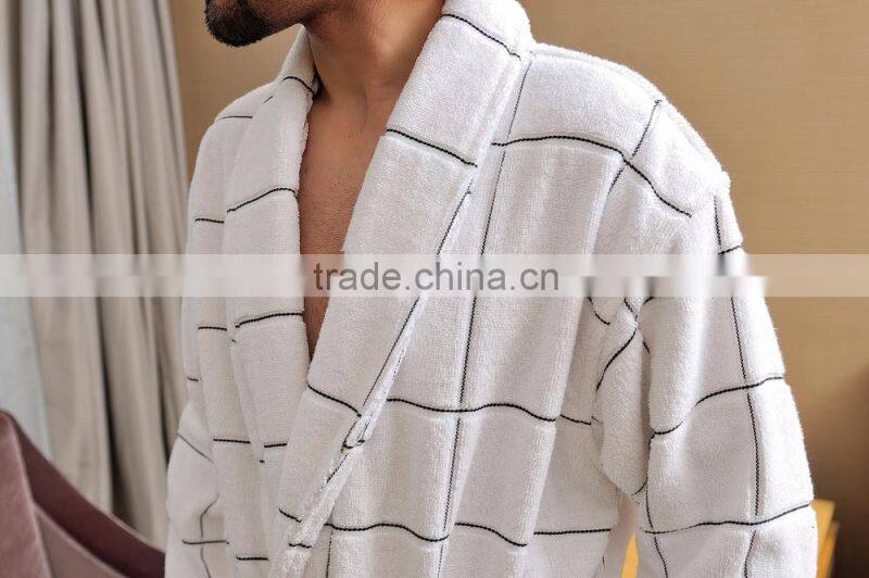 High Quality 100%Cotton Bathrobe ,Velour Cotton Pajamas