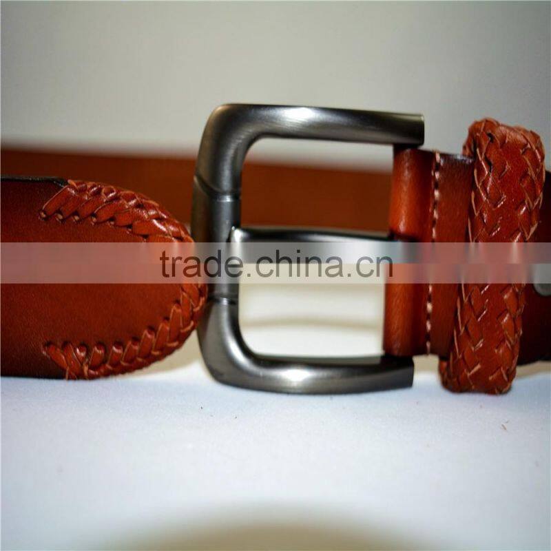 unsex high quality 100% genuine cowhide leather with braid loop belts