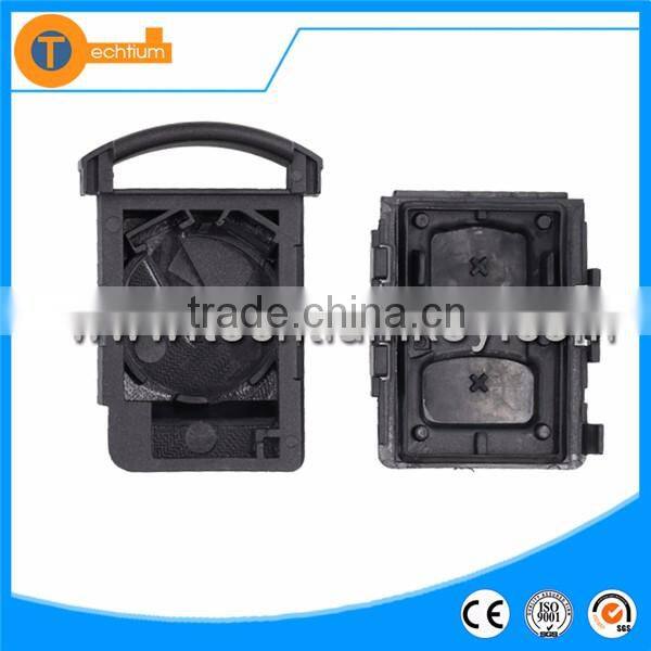 plastic 2 button remote key blank with uncut Left blade without logo with chip groove for opel zafira corsa