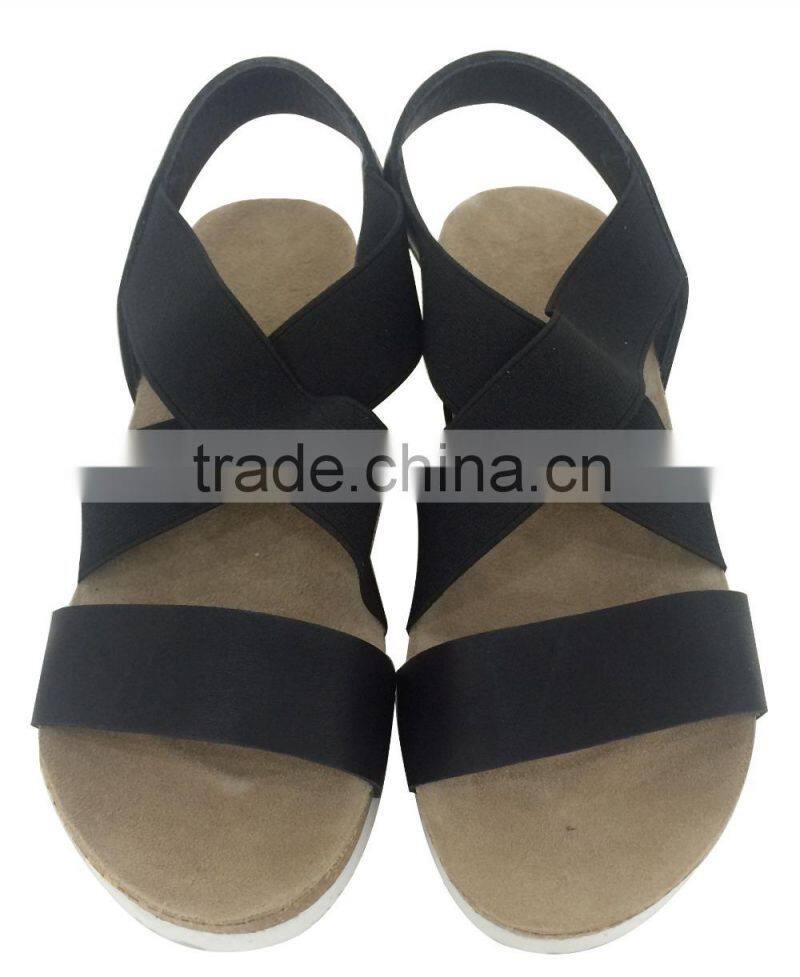 sexy cork sandasl for women, elegant design cork shoes