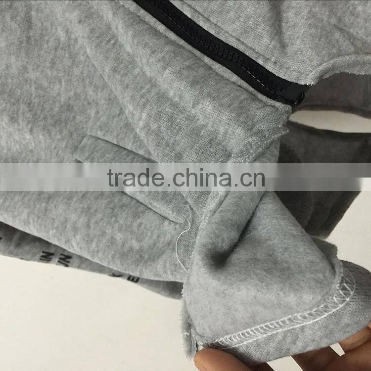 Wholesale 2016 Fashion Women Slit Back Letters Printed Hoodies Ladies Alphabet Long Velvet Zip Up Custom Hoodie Manufacturers
