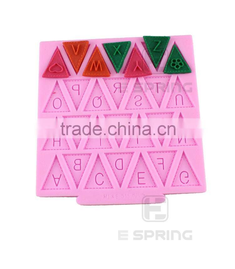 Triangle Flag Letter Silicone Fondant Molds