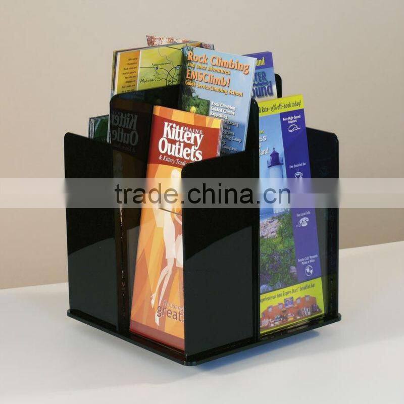 Clear A4 size desktop acrylic brochure holder double